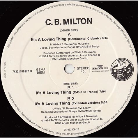 clarence milton bekker it's a loving thing|It's a Loving Thing .